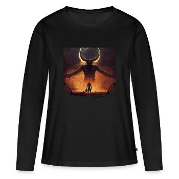 Basketball Demons - Women's Premium Organic Long Sleeve Shirt - black - Front - Julia (174cm)