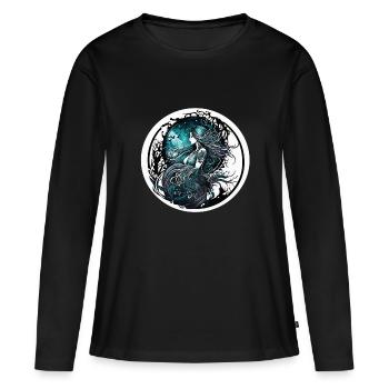 Weibliche Priesterin - Frauen Premium Bio Langarmshirt - Schwarz - Vorne - Julia (174cm)