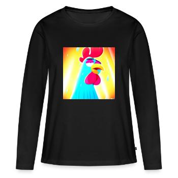Sueur Céleste - T-shirt manches longues Premium bio Femme - noir - Devant - Julia (174cm)