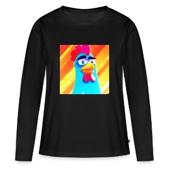Bleu et Libre - T-shirt manches longues Premium bio Femme - noir - Devant - Julia (174cm)