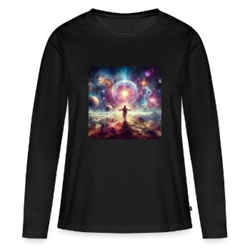 Image 34 - T-shirt manches longues Premium bio Femme - noir - Devant - Julia (174cm)