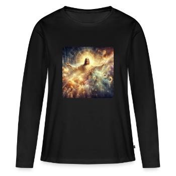 Image 38 - T-shirt manches longues Premium bio Femme - noir - Devant - Julia (174cm)