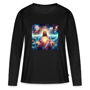 Image 25 - T-shirt manches longues Premium bio Femme - noir - Devant - Julia (174cm)