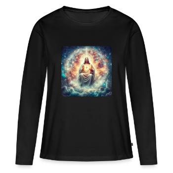 Image 22 - T-shirt manches longues Premium bio Femme - noir - Devant - Julia (174cm)