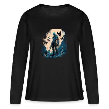Shining Paladin - Women's Premium Organic Long Sleeve Shirt - black - Front - Julia (174cm)