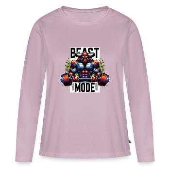Monster Mode - Women's Premium Organic Long Sleeve Shirt - dusky pink - Front - Julia (174cm)