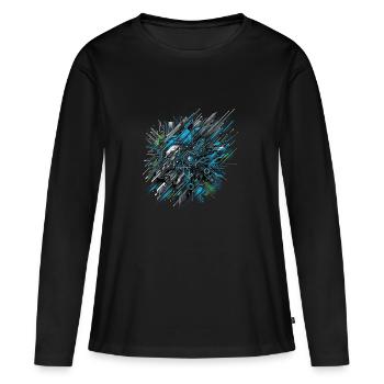 Geschwindigkeit neuronaler Netze - Frauen Premium Bio Langarmshirt - Schwarz - Vorne - Julia (174cm)