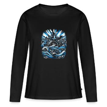 Nautical Guardians - Women's Premium Organic Long Sleeve Shirt - black - Front - Julia (174cm)