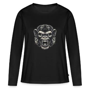 Ferocious Primal Roar - Women's Premium Organic Long Sleeve Shirt - black - Front - Julia (174cm)