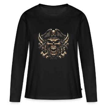 Ruthless Raider - Women's Premium Organic Long Sleeve Shirt - black - Front - Julia (174cm)