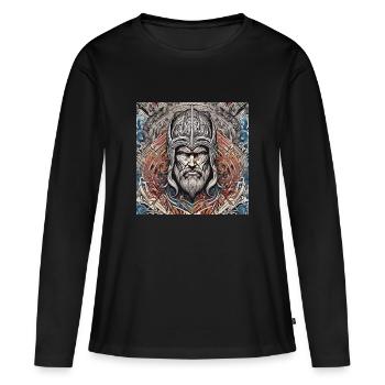 THOR - T-shirt manches longues Premium bio Femme - noir - Devant - Julia (174cm)