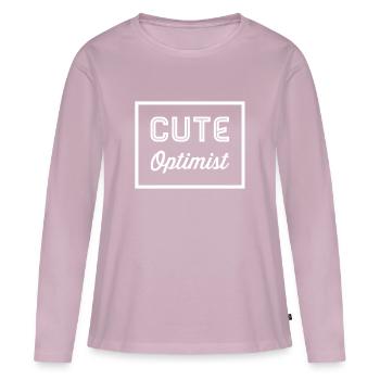 Optimist Gift Idea - Women's Premium Organic Long Sleeve Shirt - dusky pink - Front - Julia (174cm)