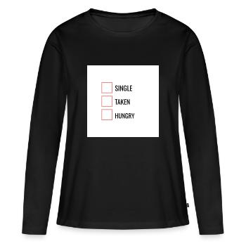 Single - Frauen Premium Bio Langarmshirt - Schwarz - Vorne - Julia (174cm)