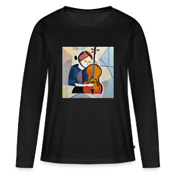 Einen Augenblick vor dem Schein - Frauen Premium Bio Langarmshirt - Schwarz - Vorne - Julia (174cm)