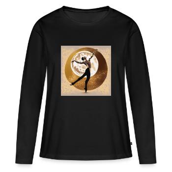La combinaison parfaite - T-shirt manches longues Premium bio Femme - noir - Devant - Julia (174cm)