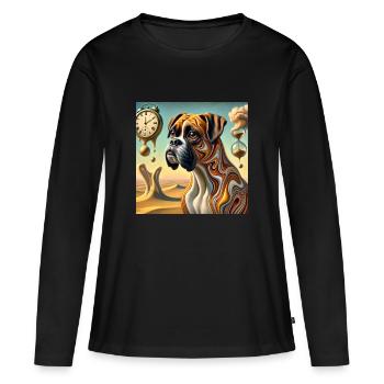 SalvadogDali - Frauen Premium Bio Langarmshirt - Schwarz - Vorne - Julia (174cm)