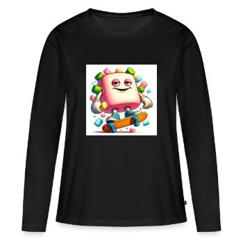 2cc40282 906f 4c98 93b2 69645453e3da - T-shirt manches longues Premium bio Femme - noir - Devant - Julia (174cm)
