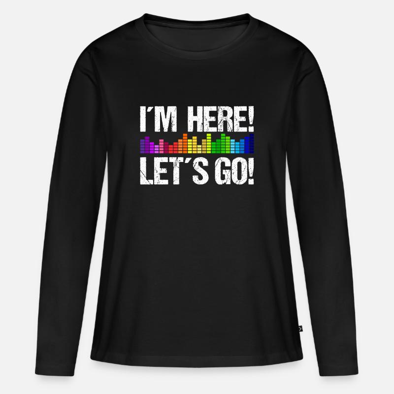 I´m here, let´s go! Equalizer - Frauen Premium Bio Langarmshirt - Schwarz