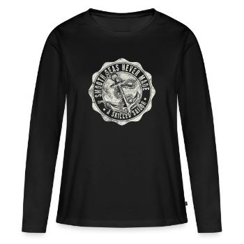 Smooth Seas - Women's Premium Organic Long Sleeve Shirt - black - Front - Julia (174cm)