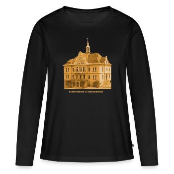 Schönheide Town Hall Erzgebirge Saxony - Women's Premium Organic Long Sleeve Shirt - black - Front - Julia (174cm)