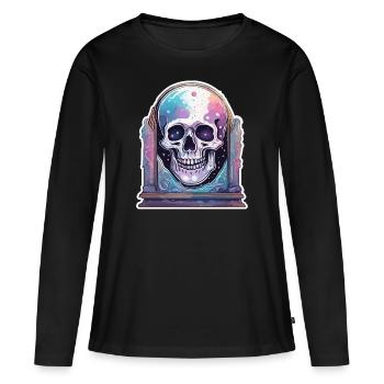 Gravestone / Remembrance / Tranquility / Unforgotten / Dead - Women's Premium Organic Long Sleeve Shirt - black - Front - Julia (174cm)