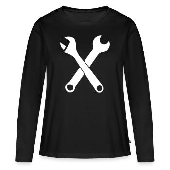 Tool Wrench - Women's Premium Organic Long Sleeve Shirt - black - Front - Julia (174cm)