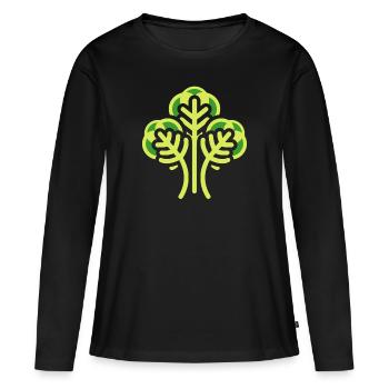 Chou de Bruxelles - T-shirt manches longues Premium bio Femme - noir - Devant - Julia (174cm)