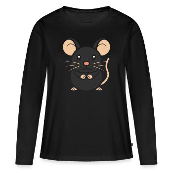Rat - Women's Premium Organic Long Sleeve Shirt - black - Front - Julia (174cm)