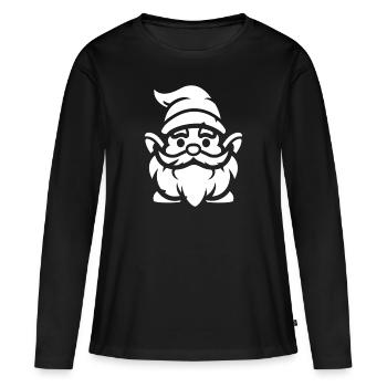 nain - T-shirt manches longues Premium bio Femme - noir - Devant - Julia (174cm)