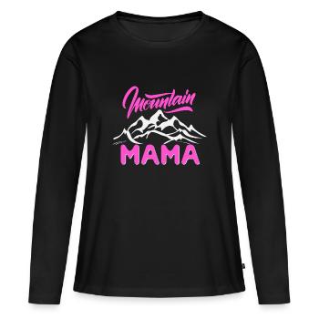 Idée cadeau de mère pour la fête des mères Meilleure mère - T-shirt manches longues Premium bio Femme - noir - Devant - Julia (174cm)