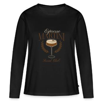 Espresso Martini Social Club - T-shirt manches longues Premium bio Femme - noir - Devant - Julia (174cm)