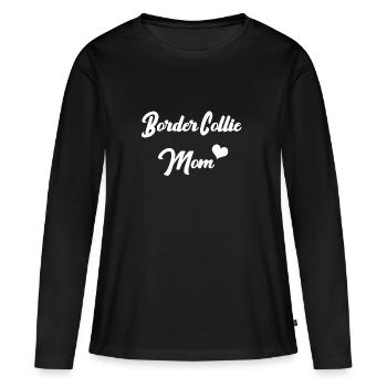 Border Collie Mama Mom Mother Geschenk Muttertag - Frauen Premium Bio Langarmshirt - Schwarz - Vorne - Julia (174cm)