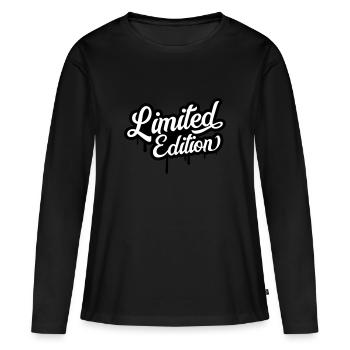 Limited Edition - Frauen Premium Bio Langarmshirt - Schwarz - Vorne - Julia (174cm)