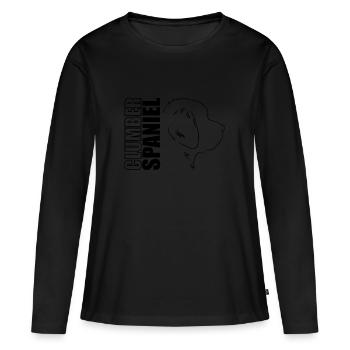 Clumber Spaniel Profile Dogs Dog Wilsigns - Women's Premium Organic Long Sleeve Shirt - black - Front - Julia (174cm)