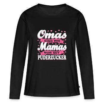 Mama Oma Omi Mutter Großmutter Geschenk - Frauen Premium Bio Langarmshirt - Schwarz - Vorne - Julia (174cm)