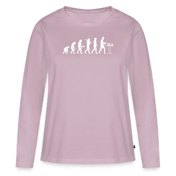 Barkeeper Barmann Bartender Evolution Geschenk - Frauen Premium Bio Langarmshirt - Altrosa - Vorne - Julia (174cm)