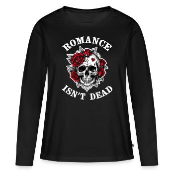 ROMANCE IS NOT DEAD - Women's Premium Organic Long Sleeve Shirt - black - Front - Julia (174cm)
