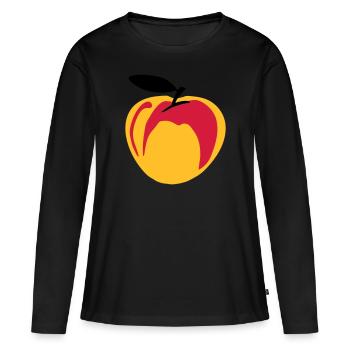 Pèche - T-shirt manches longues Premium bio Femme - noir - Devant - Julia (174cm)