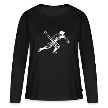 Baseball match de baseball - T-shirt manches longues Premium bio Femme - noir - Devant - Julia (174cm)