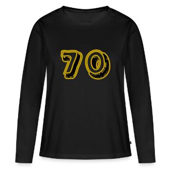 ALLES GUTE ZUM GEBURTSTAG. ALLES GUTE ZUM GEBURTSTAG. JAHRESTAG. - Frauen Premium Bio Langarmshirt - Schwarz - Vorne - Julia (174cm)