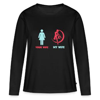 Cadeaux cool pour Wiccan sorcière Wicca païen - T-shirt manches longues Premium bio Femme - noir - Devant - Julia (174cm)
