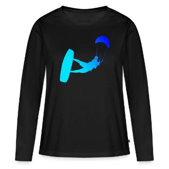 Kitesurf kitesurf kitesurf hommes kitesurfers - T-shirt manches longues Premium bio Femme - noir - Devant - Julia (174cm)