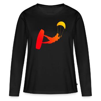 Kite Kitesurf Hommes Kitesurf Kitesurf Kitesurf Kitesurf - T-shirt manches longues Premium bio Femme - noir - Devant - Julia (174cm)