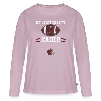 Ein Meisterschafts Kader - Frauen Premium Bio Langarmshirt - Altrosa - Vorne - Julia (174cm)