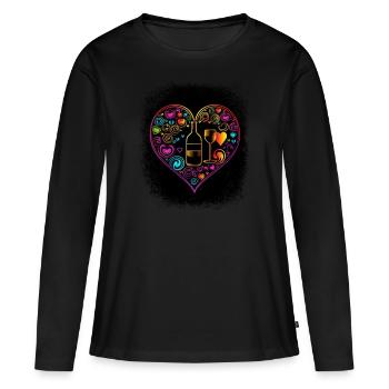 Sexualité Déclaration Blagues Cool Fun Social Justice - T-shirt manches longues Premium bio Femme - noir - Devant - Julia (174cm)