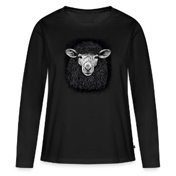 gift idea animal rights activists mammal butts - Frauen Premium Bio Langarmshirt - Schwarz - Vorne - Julia (174cm)