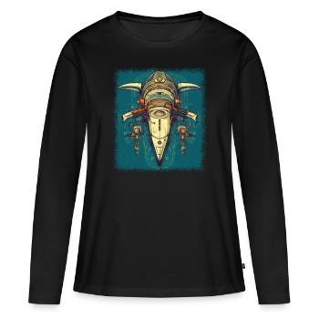funny sayings irish accent family crest drink - Frauen Premium Bio Langarmshirt - Schwarz - Vorne - Julia (174cm)