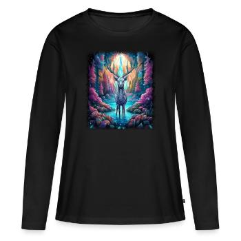 animal rights activists funny saying - Frauen Premium Bio Langarmshirt - Schwarz - Vorne - Julia (174cm)