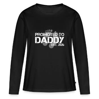 Promu au rang de Papa Est. 2026 Pride - T-shirt manches longues Premium bio Femme - noir - Devant - Julia (174cm)