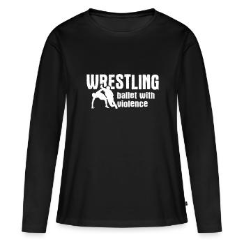 Grappling Martial Arts Wrestling - Frauen Premium Bio Langarmshirt - Schwarz - Vorne - Julia (174cm)